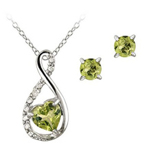 Ensemble de bijoux et anneaux en argent sterling 925 avec CZ